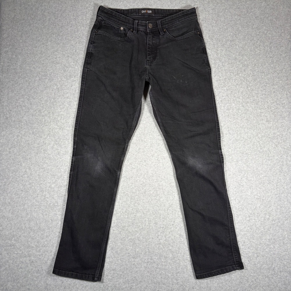 DU/ER L2X Relaxed Taper Jeans Men 32x32 (31x31) Black Performance Denim READ*